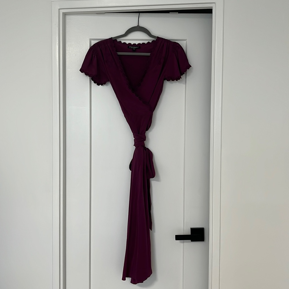 Elegant Purple Wrap Dress